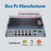 Compacto Mini Linux Integrado ITx Industrial PC Computadora Core I3 I5 I7 5 LAN 10 USB 8 COM RS232 RS485 Compatible Windows11 Ubuntu