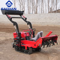 EACHAN Motoculteur rotatif petit motoculteur en caoutchouc sur chenilles Travail du sol Désherbeur agricole Cultivateurs Motoculteur Machines rotatives