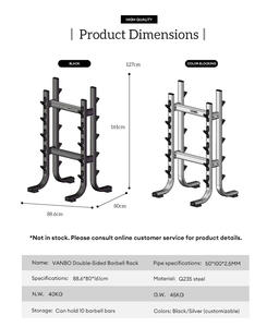 Support de rangement pour haltères VANBO, pour 10 haltères, équipement de salle de sport, pour haltères droits/<span class=keywords><strong>curl</strong></span>, support de rangement robuste pour poids lourds - Product Image 2