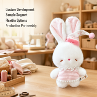 Porte-clés personnalisé en peluche lapin, poupée lapin de dessin animé, jouet en peluche doux, breloque de sac, cadeau pour filles et amies, accessoire