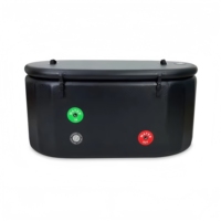 Baignoire à glace inclinée portable en PVC pour l'extérieur, récupération physique, baignoire à immersion froide gonflable, utilisation intérieure/extérieure pour 1 personne