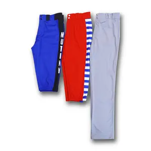 OEM hizmeti erkekler beyzbol pantolonu özel yüksek kalite artı boyutu süblimasyon kırmızı gençlik softbol pantolon