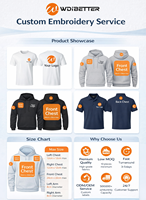 T-shirt, sweat-shirt, sweat à capuche et chemise brodés de haute qualité avec logo d'entreprise personnalisé