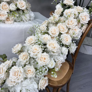 Nhân Tạo Bảng Hoa Trang Trí Nội Thất Nhân Tạo Hoa Hồng Đỏ Hoa Trung Tâm Hoa Hồng Á Hậu Hàng Hoa Giả Hàng Màu Đỏ Cho Đám Cưới Bảng Trang Trí Nội Thất - Product Image 3