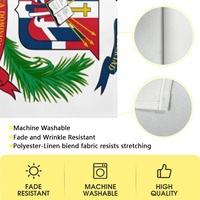 Chemin de table personnalisé avec drapeau national de la République dominicaine, accessoire de table adapté aux banquets, aux bureaux et aux événements