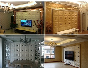 Autocollants muraux en mousse Xpe 3d de marque, faux papier peint/carrelage mural, arrière-plan de télévision, décoration d'intérieur pour la maison, 2020 - Product Image 3