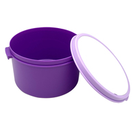 Boîtes à lunch en plastique pour sublimation RTS, contenants alimentaires pour enfants, rentrée scolaire, boîtes à lunch rondes vierges pour sublimation avec logo imprimé