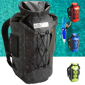 Custom 35l 40l 50l Motorfiets Roll Top 100% Waterdichte Rugzak Droge Tas Voor Kamperen Wandelen Buiten