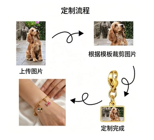 Wholesale Hot Sales Custom Photos Logo Lobster Buckle Pendant Link Fit 9mm Stainless Steel Bracelet DIY Making Jewelry Women <b>Man</b> - Product Image 3