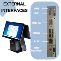 Terminal de point de vente intelligent, machine de point de vente, écran tactile 15,6 pouces, système de point de vente tout-en-un, caisse enregistreuse, machine de caisse, EPOS, caisse enregistreuse