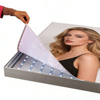 Boîte à lumière LED rectangulaire suspendue pour stand d'exposition de film de protection automobile, cadre en alliage d'aluminium, 10000 lumens