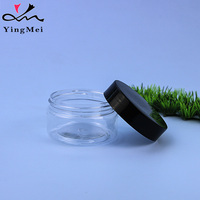 Emballages cosmétiques variés, pots ronds en plastique PET ambré avec couvercle à vis 100 ml, soin de la peau, crème pour les yeux, rouge à lèvres, masque facial, lotion