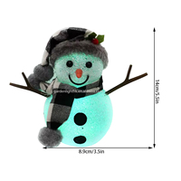 Lumières de Noël de table d'intérieur économiques de la marque G&L, alimentées par USB, à LED changeantes de couleur, design bonhomme de neige clignotant, indice de protection IP20, EVA+