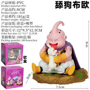 Nuovo <span class=keywords><strong>Anime</strong></span> giappone 8cm postura seduta modello Super Saiyan Demon Buu Gk Fat Buu leccare la scena del cane Dragonball <span class=keywords><strong>Z</strong></span> Action Figure <span class=keywords><strong>Anime</strong></span> - Product Image 2