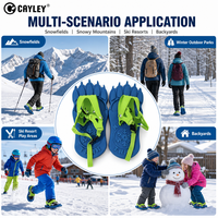 CAYLEY OL-G012 Raquettes à neige en PE en forme de patte d'ours avec sangle de fixation réglable, équipement de marche sur neige d'hiver pour enfants et adultes, logo personnalisé