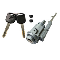 Serrure de clé de voiture WILONGDA pour CRV ancienne, cylindre de serrure de contact avec deux clés en alliage de zinc, référence OE 06351-TE0-A11