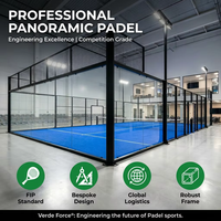 Pista de Pádel Profesional Panorámica de Alta Calidad con Logotipo Personalizado para Clubes