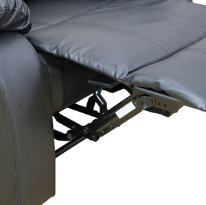 Black Semi PU and 3-Piece Couch <b>Living</b> <b>Room</b> <b>Sofa</b> Set - Product Image 2