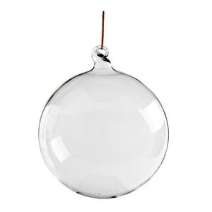 Pallina natalizia in vetro trasparente decorato di alta qualità con ornamenti natalizi - Product Image 1