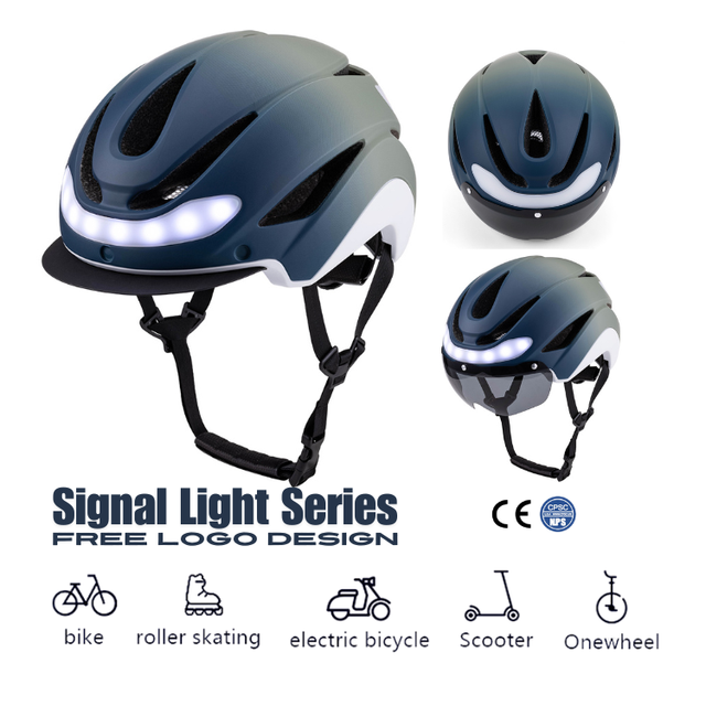 2024 New Arrival Smart Bike Helmet With Turn Signal Prompts Remote Control Smart Bike Helmet With Led Light