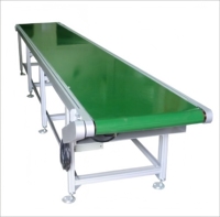 Système de convoyeur à bande automatique, conception modulaire, bande plate en PVC pour atelier de fabrication