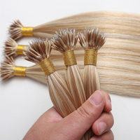 Prix de gros usine Extensions de cheveux humains Remy vierges russes authentiques de haute qualité, lisses et soyeuses, micro-nano anneaux, toutes couleurs