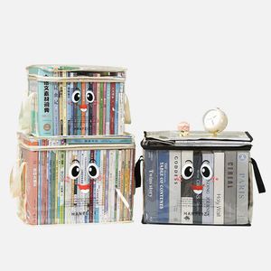 กระเป๋าเก็บหนังสือนักเรียนยอดนิยม ลายยิ้มน่ารัก กันน้ำ กันฝุ่น ทำจาก PVC ใส พร้อมหูหิ้ว - Product Image 1