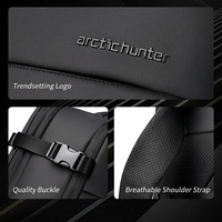 Sac à dos pour ordinateur portable en polyester Arctic Hunter, pochette détachable, sac d'affaires, grande capacité, sac à dos imperméable pour hommes