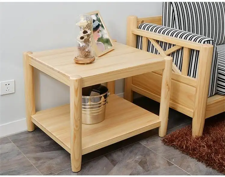 लकड़ी वर्ग कॉफी टेबल पाइन आधुनिक लकड़ी कमरे में रहने वाले भंडारण शेल्फ <span class=keywords><strong>फर्नीचर</strong></span>