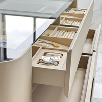 Table de toilette pliable télescopique en pin massif, style minimaliste italien, sur mesure OEM, avec plusieurs tiroirs de rangement pour chambre à coucher