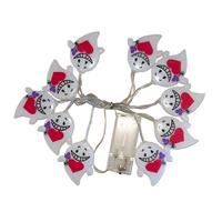 Guirlande lumineuse LED fantôme d'Halloween à piles, avec cœur et araignée, pour décoration extérieure de fête et de jardin
