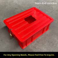 Conteneur de stockage verrouillable pour matériaux dangereux avec ouverture pour alimentation en matériaux, bac pour marchandises non-conformes, boîte en plastique personnalisée