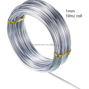 1mm 2mm 3mm 4mm 5mm चांदी के रंग शिल्प एल्यूमीनियम तार anodized बोन्साई एल्यूमीनियम प्रशिक्षण तार पेड़ बनाने के लिए