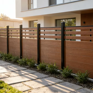 정원 WPC 실내 패널 울타리 벽 패널 야외 WPC 프라이버시 울타리 보안 울타리 슈퍼마켓 간편 조립 높은 DIY 데크 - Product Image 1