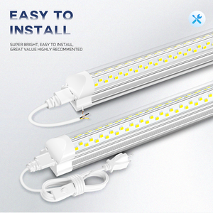 50W 100W <strong>4ft</strong> 8ft V Model Integrated T8 Led <strong>Tube</strong> Light Garage Warehouse Workshop LED Linkable Integrated <strong>Tube</strong> - Product Image 4