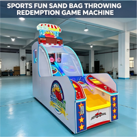 Machine de jeu de rédemption de billets de carnaval, équipement d'arcade sportif à monnayeur en métal pour le lancer de sacs de sable, pour salles d'arcade