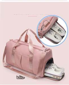 Hot Selling Durable Lightweight <b>Water</b>-<b>Resistant</b> Gym Bag Wet <b>Shoes</b> Carry Tote Travel Duffel Sports Handbag - Product Image 4