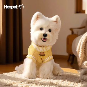 Hoopet Pull en polaire doux à col roulé pour chien, vêtements chauds d'hiver et d'automne pour chiots, coupe confortable - Product Image 4