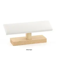 Présentoir à bijoux en bois massif, buste à collier en velours à une seule couche pour comptoir de vente au détail
