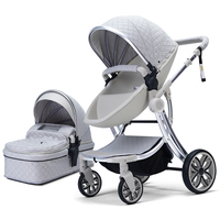 Poussette de luxe 3 en 1 pour bébé, avec cadre personnalisable, Logo, sur mesure, livraison directe