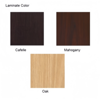 Station de manucure classique en forme de lune incurvée avec rangements multiples, table de manucure triple, banc d'atelier de manucure