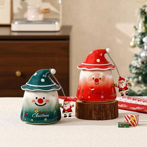 Juego <span class=keywords><strong>de</strong></span> <span class=keywords><strong>Tazas</strong></span> <span class=keywords><strong>de</strong></span> Café Navideñas Creativas con Tapa, <span class=keywords><strong>Diseño</strong></span> Europeo Vintage, Juego <span class=keywords><strong>de</strong></span> Taza y Platillo para Regalo - Product Image 2