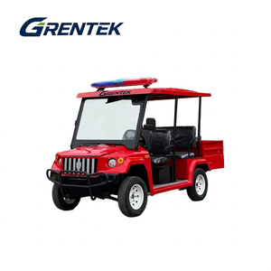 Voiture de patrouille électrique rouge 3-4 places, véhicule utilitaire avec barre lumineuse pour utilisation de sécurité sur routes non publiques - Product Image 2