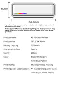 Printer A4 Portabel Tanpa Tinta untuk Pemilik Toko Ritel Usaha Kecil, Pencetak Dokumen Thermal Nirkabel untuk Faktur Pesanan, Dapat Disesuaikan