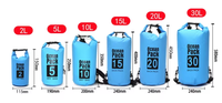 Sac étanche pliable en PVC durable de 5 L pour le camping, la randonnée, le kayak, les sports nautiques, la plage, le rangement d'équipement