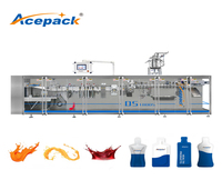Machine d'emballage de sachets de forme spéciale ACEPACK pour jus, sauces, détergents, avec remplissage et bouchage personnalisables