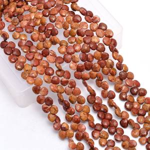 Cuentas de Jaspe Llama Roja AAA+ de 6mm-7mm, Piedras Preciosas Facetadas en Forma de Corazón, Jaspe de Sumatra Natural, Piedras Semipreciosas para Joyería - Product Image 3