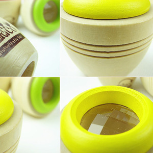 魔法のカラフルな子供用ミニ最高の教育玩具天然木DIY卵形万華鏡メガネ - Product Image 6
