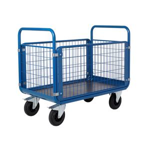 Zware Opvouwbare Metalen Handtrolley Kar Stapelbare Draad Container Voor Magazijn En Lading Opslag - Product Image 5