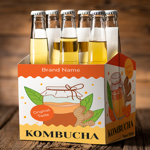 Caja <span class=keywords><strong>de</strong></span> Papel Portátil Personalizada para Cerveza, con Logotipo Personalizado, para Café, Leche, Té, Botellas <span class=keywords><strong>de</strong></span> Vino, Caja <span class=keywords><strong>de</strong></span> Exhibición para Cócteles y Jugos - Product Image 1